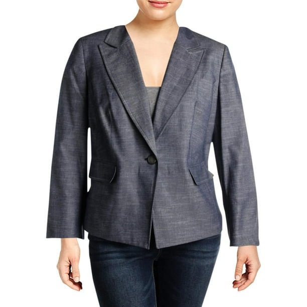 NINE WEST Womens 2 Button Peak Collar Double Breasted Jacket NINE WEST Womens 2 Button Peak Collar Double Breasted Jacket